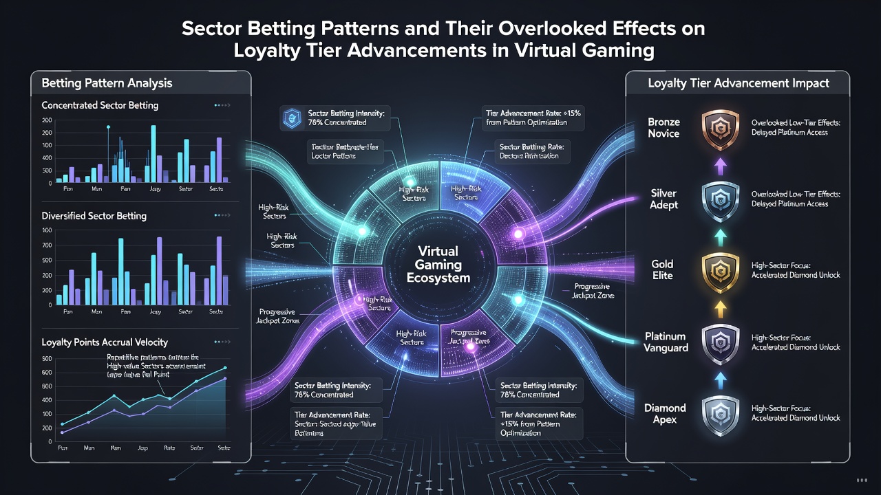Digital dashboard displaying loyalty tier progress alongside betting history