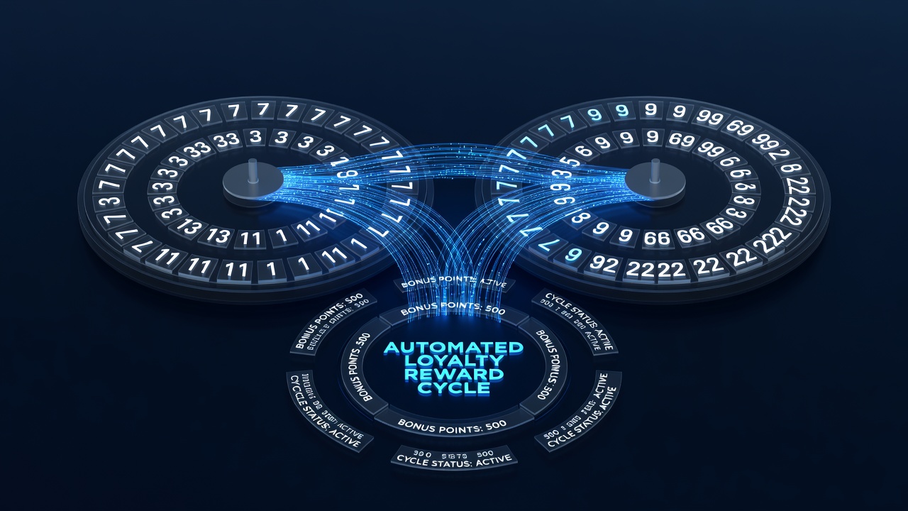 Loyalty reward dashboard showing automated cycle tracking linked to wheel cluster data