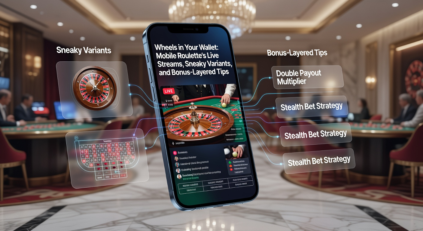 Smartphone screen displaying a live mobile roulette game with dealer and spinning wheel in high definition